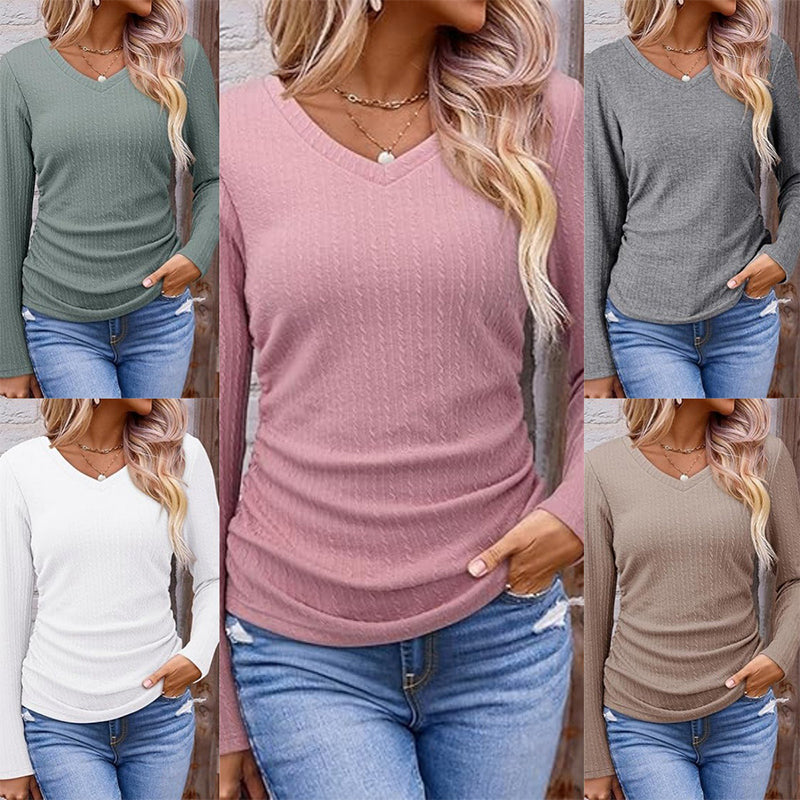 🥳Wiederkäufer-Rate über 90%!🥳 Elegantes Damen-Strickoberteil mit V-Ausschnitt