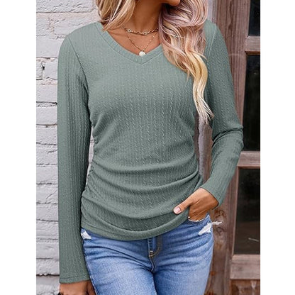 🥳Wiederkäufer-Rate über 90%!🥳 Elegantes Damen-Strickoberteil mit V-Ausschnitt