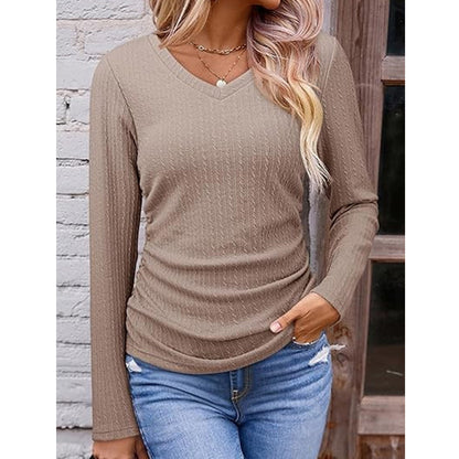 🥳Wiederkäufer-Rate über 90%!🥳 Elegantes Damen-Strickoberteil mit V-Ausschnitt