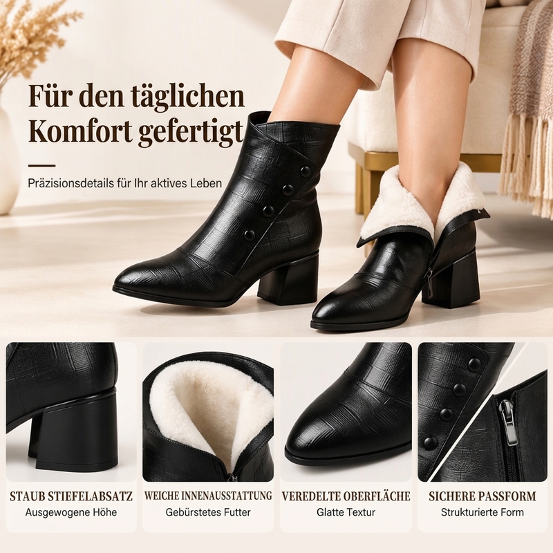 🌟Nr. 1 in der Kategorie!🌟 Damen Stiefeletten aus weichem PU-Leder
