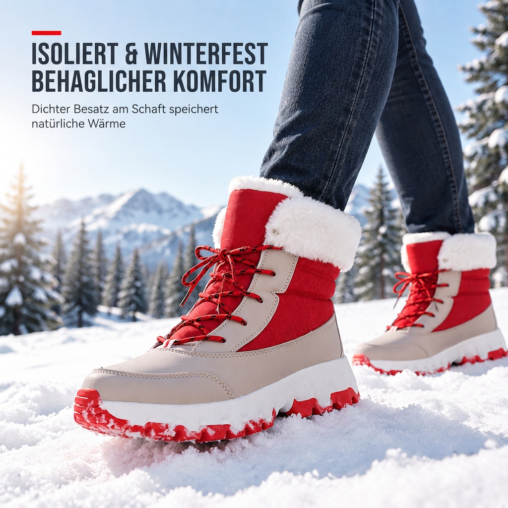 🚨Heiß begehrt! 50% Rabatt!🚨 Damen Winter-Schneestiefel, verdickte Mittelschaft-Stiefel für Outdoor-Reisen, in Übergröße