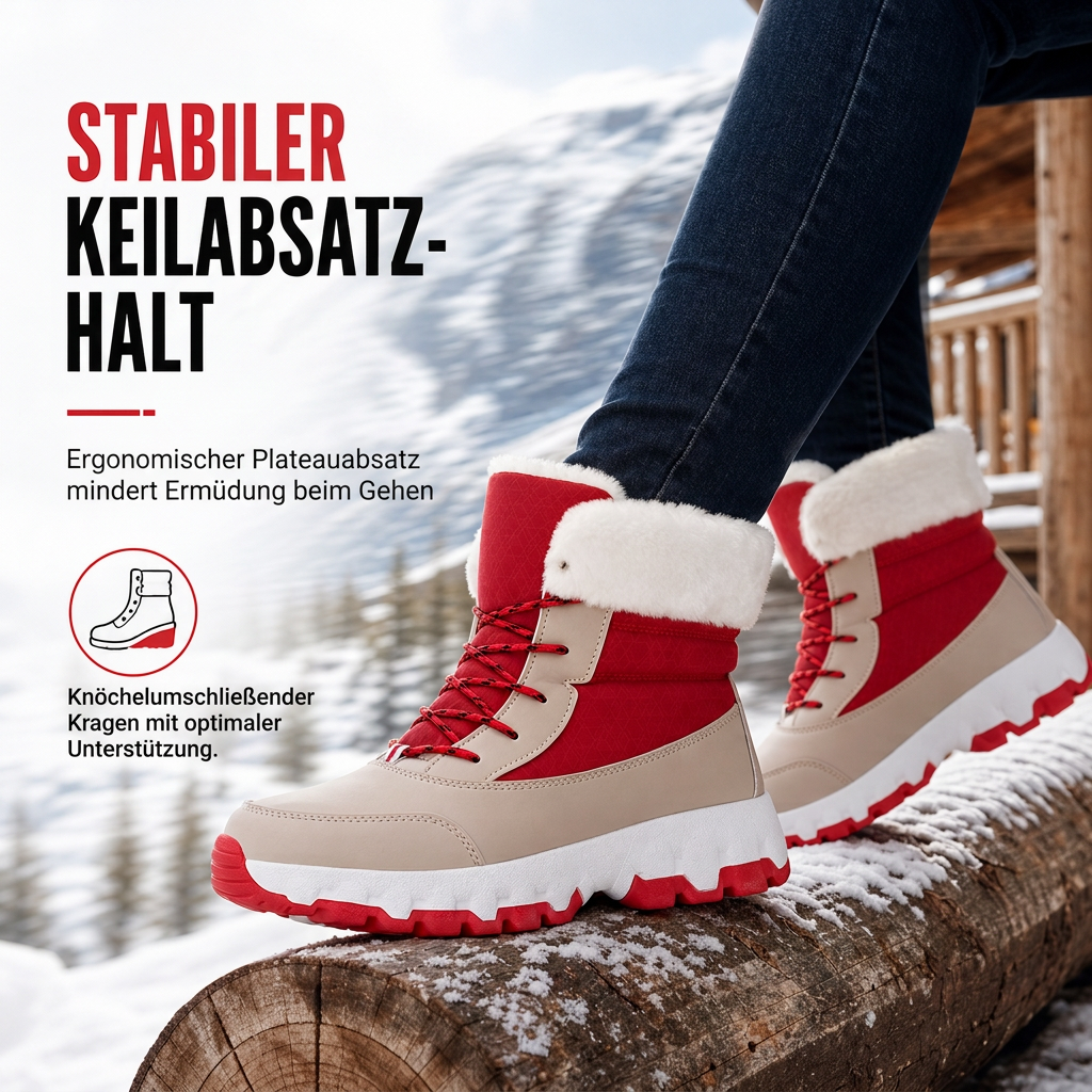 🚨Heiß begehrt! 50% Rabatt!🚨 Damen Winter-Schneestiefel, verdickte Mittelschaft-Stiefel für Outdoor-Reisen, in Übergröße