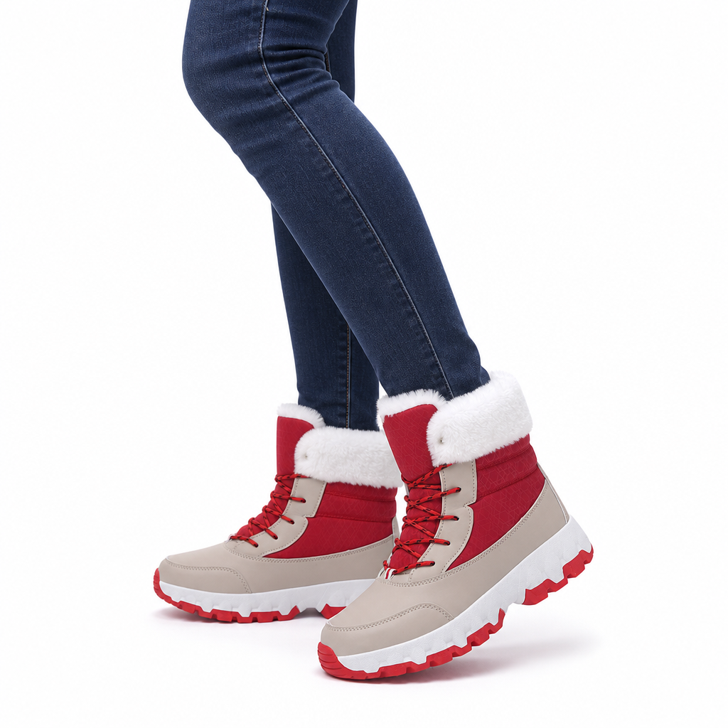 🚨Heiß begehrt! 50% Rabatt!🚨 Damen Winter-Schneestiefel, verdickte Mittelschaft-Stiefel für Outdoor-Reisen, in Übergröße