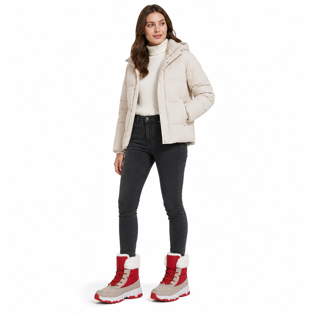 🚨Heiß begehrt! 50% Rabatt!🚨 Damen Winter-Schneestiefel, verdickte Mittelschaft-Stiefel für Outdoor-Reisen, in Übergröße