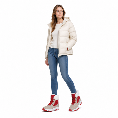 🚨Heiß begehrt! 50% Rabatt!🚨 Damen Winter-Schneestiefel, verdickte Mittelschaft-Stiefel für Outdoor-Reisen, in Übergröße