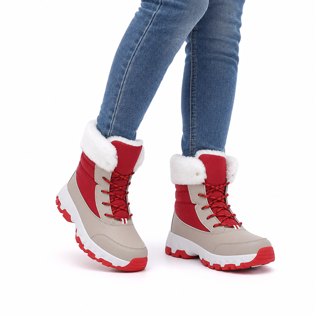🚨Heiß begehrt! 50% Rabatt!🚨 Damen Winter-Schneestiefel, verdickte Mittelschaft-Stiefel für Outdoor-Reisen, in Übergröße