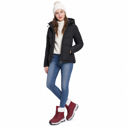 🚨Heiß begehrt! 50% Rabatt!🚨 Damen Winter-Schneestiefel, verdickte Mittelschaft-Stiefel für Outdoor-Reisen, in Übergröße