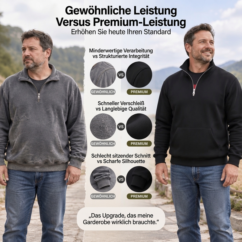 🥳 🥳 Warmes Halbzip-Sweatshirt für Herren