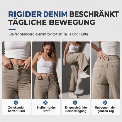 👖 Damen lockere Wide-Leg Jeans | Kein Einengen, kein eintöniger Basic-Look – Bequem, lässig & vielseitig kombinierbar ✨