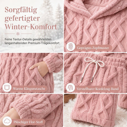 ✨Damen Flauschiger Loungewear 2-teiliges Set mit Hoodie und Hose