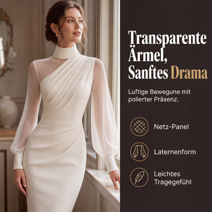👗 Damen Bodycon-Kleid aus Netzstoff | Kein kratzendes Material, kein langweiliger Partylook – Stehkragen, figurbetont & selbstbewusst ✨