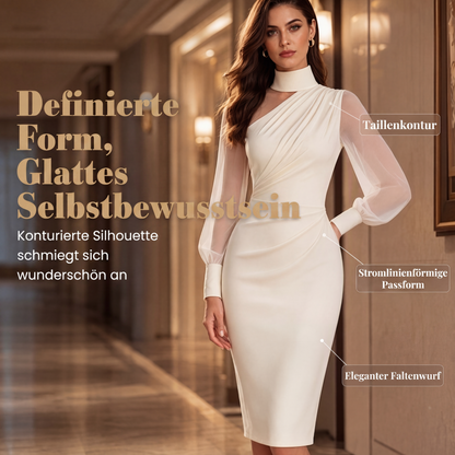 👗 Damen Bodycon-Kleid aus Netzstoff | Kein kratzendes Material, kein langweiliger Partylook – Stehkragen, figurbetont & selbstbewusst ✨