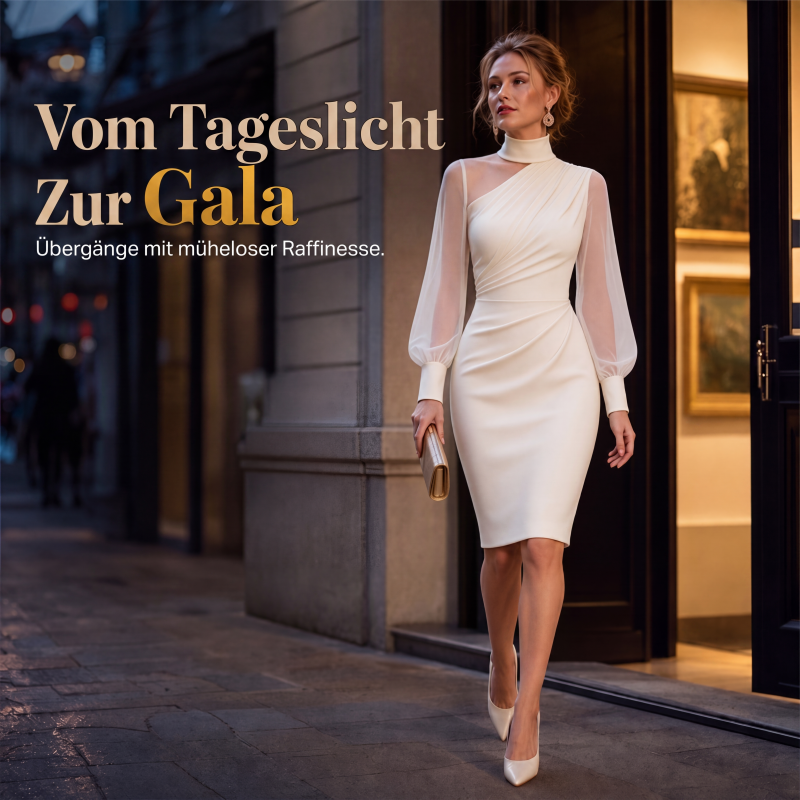 👗 Damen Bodycon-Kleid aus Netzstoff | Kein kratzendes Material, kein langweiliger Partylook – Stehkragen, figurbetont & selbstbewusst ✨