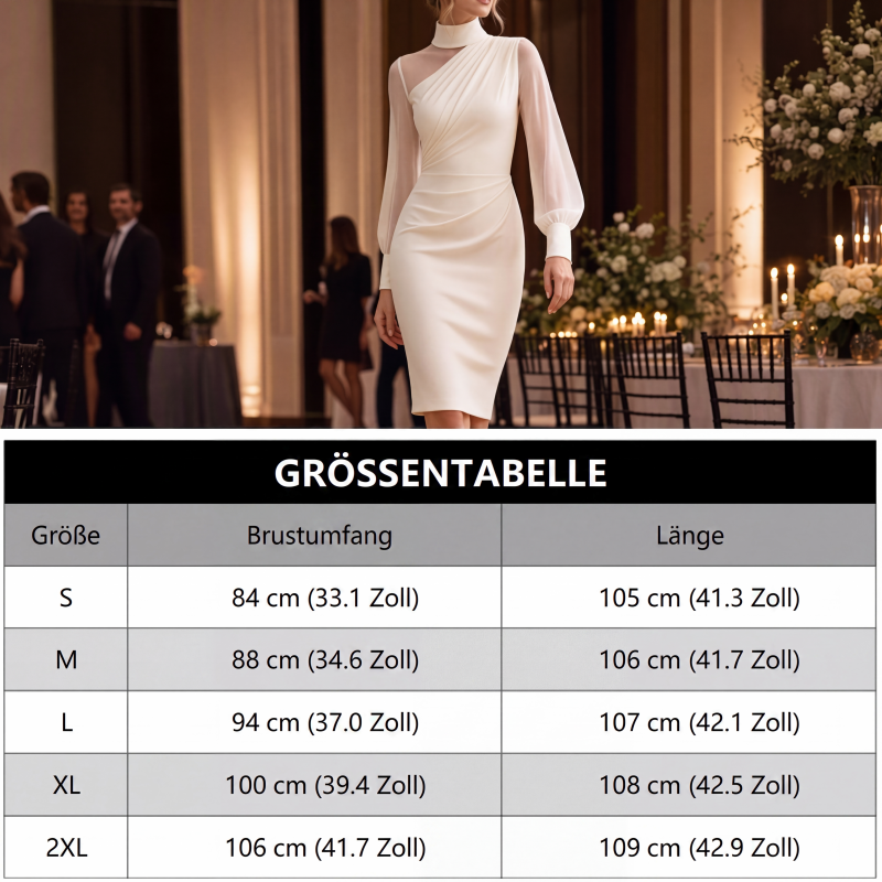 👗 Damen Bodycon-Kleid aus Netzstoff | Kein kratzendes Material, kein langweiliger Partylook – Stehkragen, figurbetont & selbstbewusst ✨