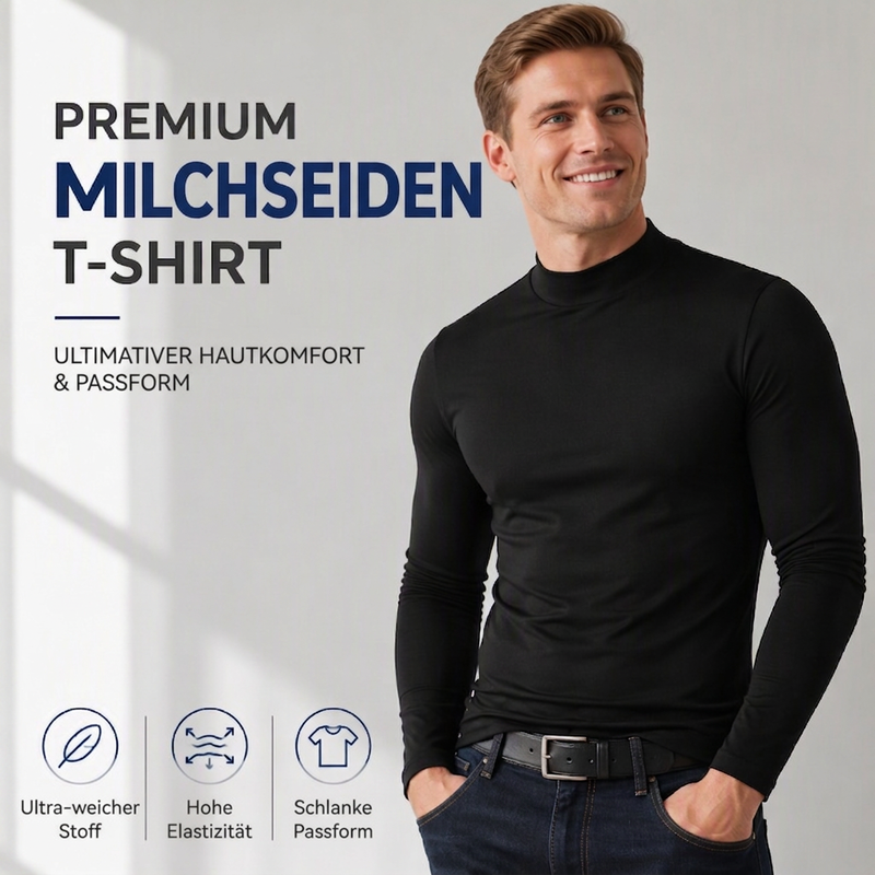 👔 Herren Slim-Fit Rollkragenoberteil | Kein sperriger Look, kein unbequemer Sitz – Schlanke Silhouette, weicher Rollkragen & alltagstauglich ✨