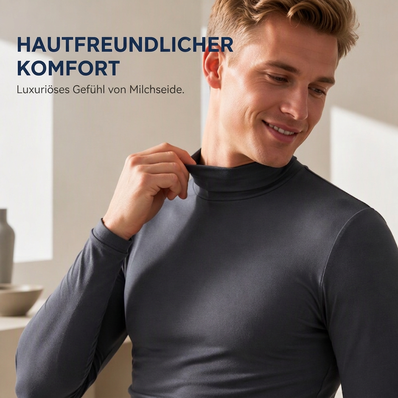 👔 Herren Slim-Fit Rollkragenoberteil | Kein sperriger Look, kein unbequemer Sitz – Schlanke Silhouette, weicher Rollkragen & alltagstauglich ✨