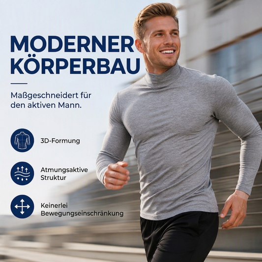 👔 Herren Slim-Fit Rollkragenoberteil | Kein sperriger Look, kein unbequemer Sitz – Schlanke Silhouette, weicher Rollkragen & alltagstauglich ✨