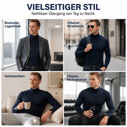 👔 Herren Slim-Fit Rollkragenoberteil | Kein sperriger Look, kein unbequemer Sitz – Schlanke Silhouette, weicher Rollkragen & alltagstauglich ✨