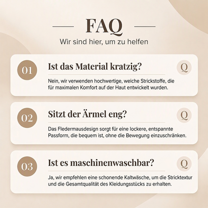 Damen Rollkragen Pullover mit Fledermausärmeln