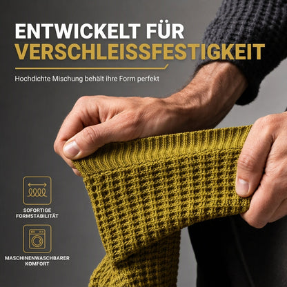 🥳 Herren Strickpullover mit Rundhalsausschnitt Grobstrick Oberteil für Herbst und Winter