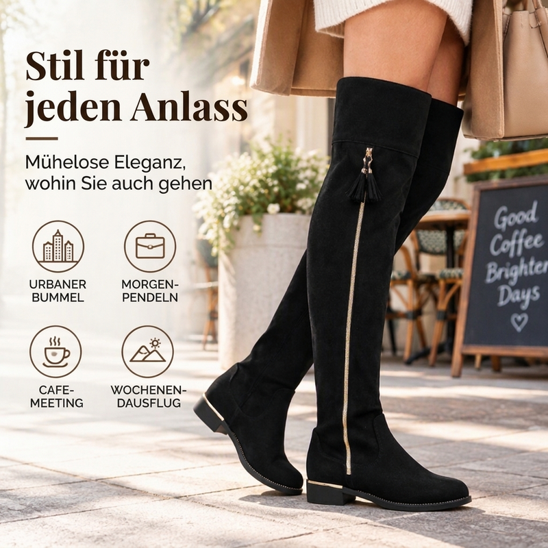 Schicke, figurbetonte Overknee-Stiefel für Damen