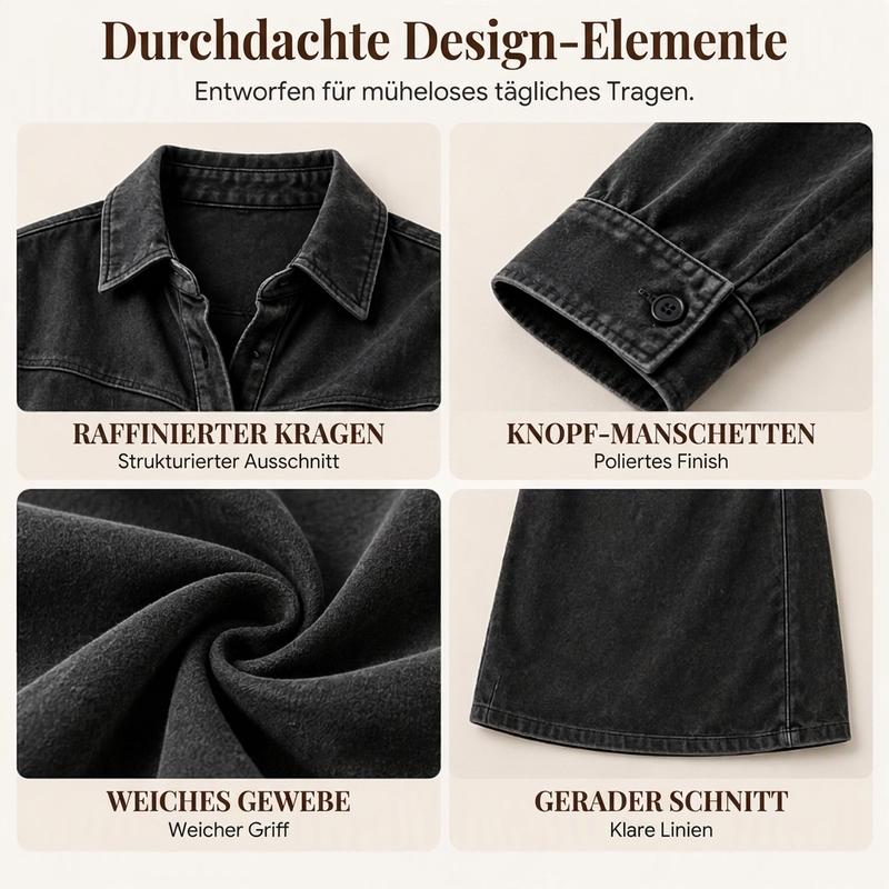 Elegantes Hemdkleid aus Wildledimitat für Damen
