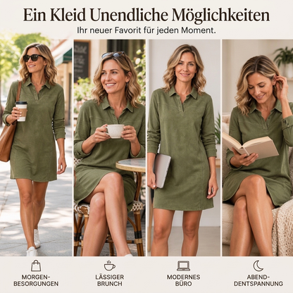 Elegantes Hemdkleid aus Wildledimitat für Damen