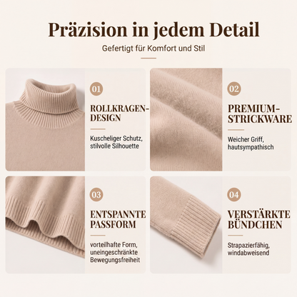 ⭐🧶Beliebt | Rollkragen-Wärme, Herbst- & Winter-Layer – Weicher Rollkragenpullover für Damen