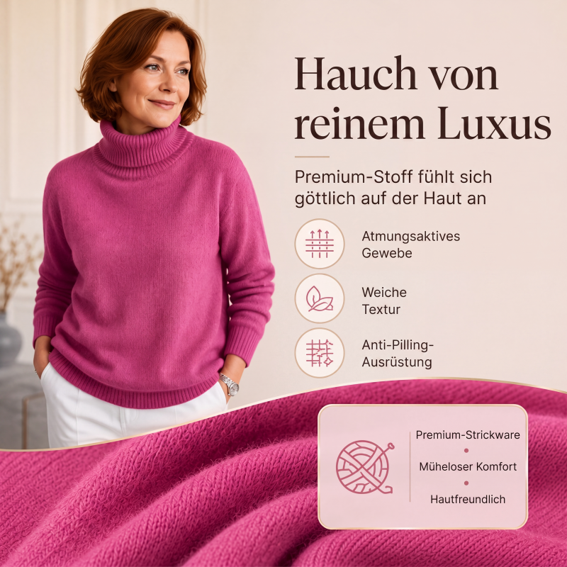 ⭐🧶Beliebt | Rollkragen-Wärme, Herbst- & Winter-Layer – Weicher Rollkragenpullover für Damen