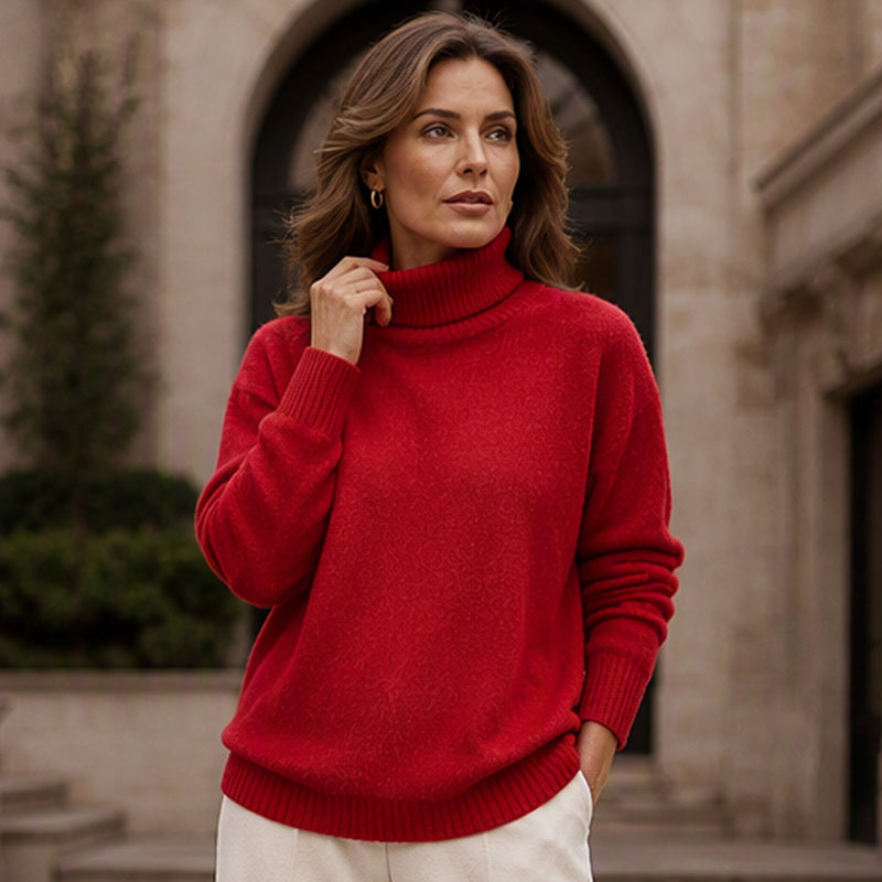 ⭐🧶Beliebt | Rollkragen-Wärme, Herbst- & Winter-Layer – Weicher Rollkragenpullover für Damen