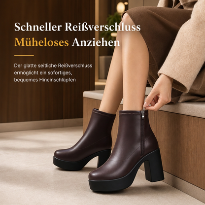 🎁Neu eingetroffen!🎁 Damen Plateau-Stiefeletten mit klobigem Absatz für Herbst und Winter